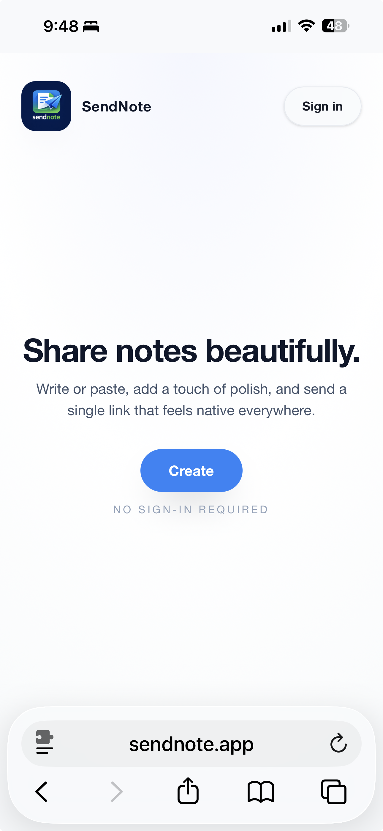 SendNote - Share notes beautifully